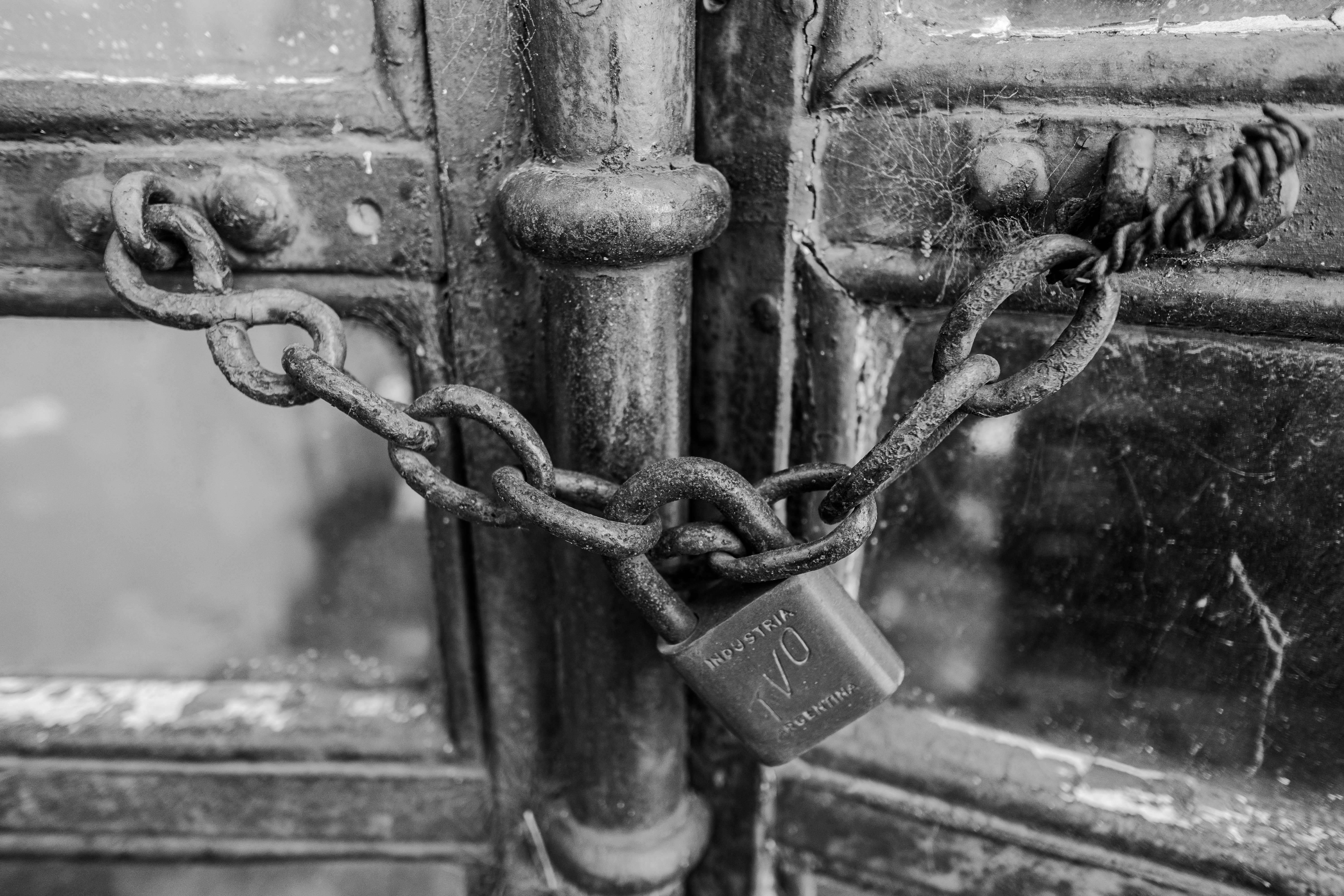 Chain across the door of a crypt at Recoleta Cemetary, Buenos Aires.